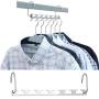 KOUYE- Clothes Hanger Multifunctional 6 Hole Drying Rack Organizer With Hook Suit Hangers