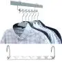 KOUYE- Clothes Hanger Multifunctional 6 Hole Drying Rack Organizer With Hook Suit Hangers