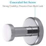 Robe Towel Hook Polished Chrome, APLusee SUS304 Stainless Steel Modern Utility Coat Holder Round Shower Cloth Hanger, Bathroom Kitchen Garage Storage