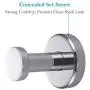Robe Towel Hook Polished Chrome, APLusee SUS304 Stainless Steel Modern Utility Coat Holder Round Shower Cloth Hanger, Bathroom Kitchen Garage Storage