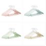 10pcs Random Color Anti-Skid Clothes Hangers, Suit Hangers Shirts Sweaters Dress Hanger Hook Drying Rack