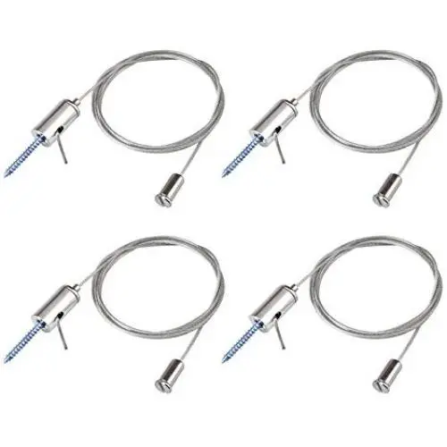 OTTFF 4 Pcs Lighting Light Suspension Cables Kit Hanging Chains, Per Strip Load 6.6 Ib 3 ft for LED Panel Light Aquarium Lights,Attachments Included OTTFF 4 Pcs Lighting Light Suspension Cables Kit Hanging Chains, Per Strip Load 6.6 Ib 3 ft for LED Panel Light Aquarium Lights,Attachments Included