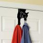 2 Black Cat Over The Door Hanger Hook Rack. A Cat Lovers Gifts, Hanging Stuff Like Towels, Coats, Clothes Or A Hat. Kitchen & Bathrooms Decor Hooks Hangers Racks for Coat Lover & Bathroom Towel