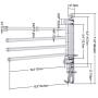 WEBI Swivel Towel Bar - 2 Packs,4-Arm,Stainless Steel Space Saving- Swing Out Towel Rack Hanger Holder,Wall Mount,Polished Finish/Chromed