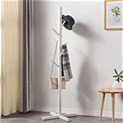 JINXUXIONGDI Simple Solid Wood Floor Coat Rack Stand Living Room Modern Clothes Rack Fashion Free Standing Hangers Bedroom Simple Storage Clothes Hook Hanger Size: 165x50x50cm (Color : White)