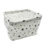 4 Pack Rectangular Fabric Collapsible Storage Bins Basket,Organizer Bin Boxes with Carry Handles for Linens, Towels, Toys, Clothes, Kids Room, Nursery，Office,Size:8.3 L x 6.3 W x 5.1H