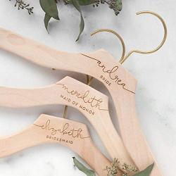 Wedding Dress Hangers - Personalized Wedding Dress Hanger, Calligraphy Hanger, Bride Hanger, Bridal Hanger, Personalized Engraved Hanger, Bridesmaid Gifts Hangers