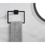 Hand Towel Ring 7.09", Angle Simple Stainless Steel Square Towel Holder, Bathroom Square Towel Ring, Shower Towel Holder, Kitchen Towel Hanger Wall Mount, Matte Black