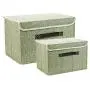 HUTTLY Non-Woven Storage Box，Clothes Storage Boxes Fabric Folding Household Storage Boxes Finishing Boxes Clothing Storage Boxes Non-Woven Cover (Green)