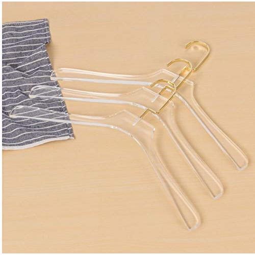 5pcs Fashion Clothing Clear Hangers Store Wardrobe Storage Unisex Bright Plastic Plus Size Clothes Hanger for Logo Customizable