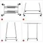 Simple Trending Double Rail Clothes Garment Rack, Heavy Duty Commercial Grade Clothing Rolling Rack on Wheels with Expandable Collapsible Clothing Rack, Holds up to 200 lbs, Chrome