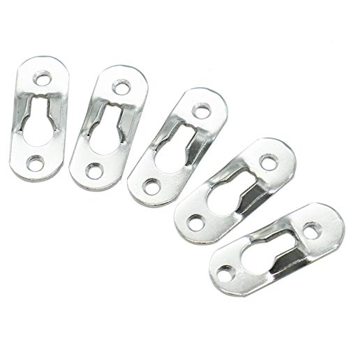 Timoo 20 PCS Keyhole Hangers Heavy Duty Keyhole Bracket for Cross Stitch, Painting, Photo Frame, Cabinets