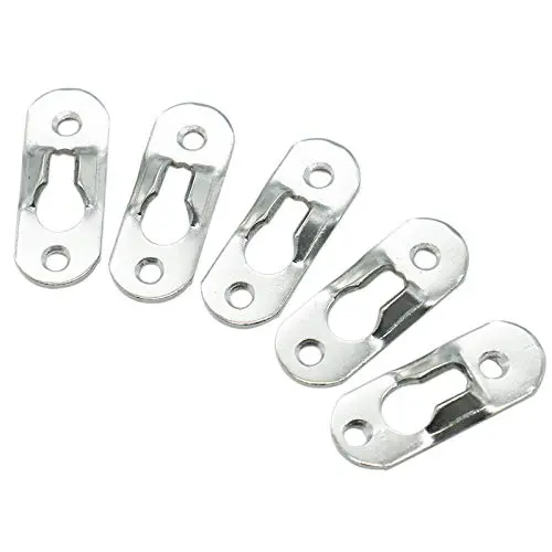 Timoo 20 PCS Keyhole Hangers Heavy Duty Keyhole Bracket for Cross Stitch, Painting, Photo Frame, Cabinets