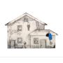 Key Holder Wall, Big House, Vine, Fence, Illustration Wood, Wooden, Wall Decor, Key Board, Key Hanger, Home, Family Gift Key Holder Wall, Big House, Vine, Fence, Illustration Wood, Wooden, Wall Decor, Key Board, Key Hanger, Home, Family Gift