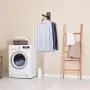 MyGift Burnt Wood Wall Mounted Laundry Sign with Metal Pipe Clothes Hanging Bar MyGift Burnt Wood Wall Mounted Laundry Sign with Metal Pipe Clothes Hanging Bar