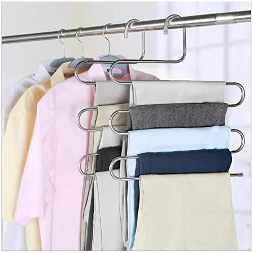 5 Layers S Shape Multifunctional Clothes Hangers Pants Storage Hangers Cloth Rack Multilayer Storage Cloth Hanger 5pcs 5 Layers S Shape Multifunctional Clothes Hangers Pants Storage Hangers Cloth Rack Multilayer Storage Cloth Hanger 5pcs