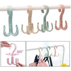 10PC Random Color Handbag Bag Holder Space Saving Hanger Cabinets Clothes Rack 360 Degree Rotation Shoes Belt Scarf Hanging Rack Decoration