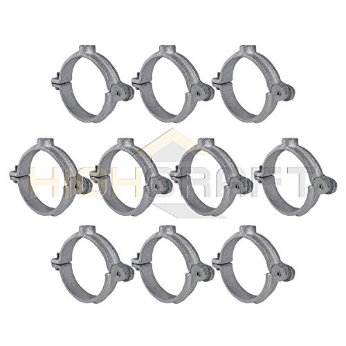 Highcraft HSH-G34-10 Hinged Split Ring Pipe Hanger Galvanized Iron, 3/4 in. 10 Pack, Chrome