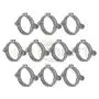 Highcraft HSH-G34-10 Hinged Split Ring Pipe Hanger Galvanized Iron, 3/4 in. 10 Pack, Chrome