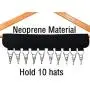 Sbyda Cap Organizer Hanger, Baseball Cap Holder, Closet Hat Organizer with 10 Stainless Steel Clips, Change Your Cloth Hanger to Cap Organizer Hanger - Keep Your Hats Cleaner Than a Hat Rack (Black)