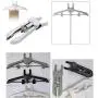 Exttlliy Garment & Drying Rack Garment Hanger/Drying Rack/Handheld Clothes Steamer Holder Ironing Steamer Bracket Telescopic Folding Hanger (Black)