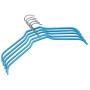 Iddefee Clothes Hanger 20 Sets of Adult Clothes Support Metal Non-Slip Seamless Wet and Dry Dual-use Thick Hanger Stainless Steel Hanger Pants Hangers (Color : Blue, Size : 42x17cm)
