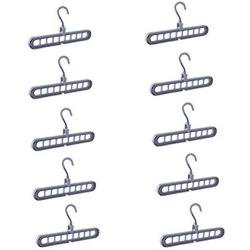 JHHSYU Space Saving Hangers (Pack of 10) Durable Plastic Magic Hangers Organizer, Wrinkle-Free Clothes, 3 Times More Space Saving in Closet - Grey