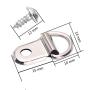 eBoot 100 Pairs D Ring Picture Frame Hanging Hangers Single Hole with Screws (Silver)