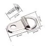 eBoot 100 Pairs D Ring Picture Frame Hanging Hangers Single Hole with Screws (Silver)