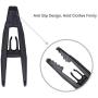 Tissir Black Plastic Hanger Clips for Hangers, 40 Pack Pants Hanger Clips, Strong Pinch Grip Clips for Use with Slim-line Clothes Hangers, Finger Clips for Velvet Hangers