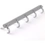JOMOO 14 Inch Chrome Decorative Hooks for Hanging Coats On Walls Entryway Hooks for Towels Clothes Coat Rack with 5 Hangers,Wall Mounted
