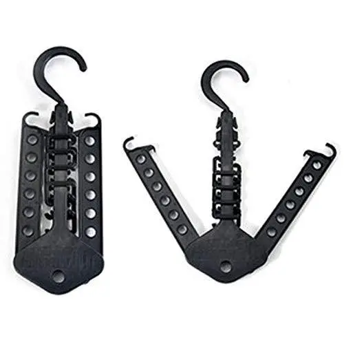 Studyset Folding Clothes Hanger Space Saving Dual Hanger with Hook Wardrobe Closet Organizer Rack