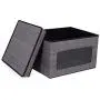 Internets Best Storage Boxes with Window | Durable Storage Bin Basket Containers with Lids and Handles | Clothes Nursery Toys Organizer | Grey