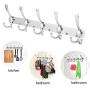 Syrace Wall Mount Coat Hook Chrome Finish Coat Robe Hat Clothes Hanger Towel Rack, Can Also Use As Nail-Free Utensil Coat Hooks 2 Pack