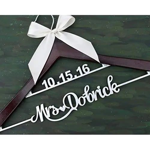Personalized Wedding Dress Hanger, Custom dressing hanger, Bridal gift LL009 Personalized Wedding Dress Hanger, Custom dressing hanger, Bridal gift LL009