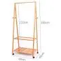 Cxjff Coat Rack Clothes Hat Stand with Pulley Hanger Solid Wooden Floor Standing, 2 Colors, 5 (Color : Woodb60cm) Cxjff Coat Rack Clothes Hat Stand with Pulley Hanger Solid Wooden Floor Standing, 2 Colors, 5 (Color : Woodb60cm)