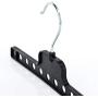 HANGERWORLD 6 Black 8.9inch Plastic Space Saving Closet Travel Multiple Garment Coat Clothes Hangers