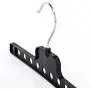HANGERWORLD 6 Black 8.9inch Plastic Space Saving Closet Travel Multiple Garment Coat Clothes Hangers HANGERWORLD 6 Black 8.9inch Plastic Space Saving Closet Travel Multiple Garment Coat Clothes Hangers