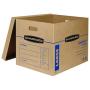 Bankers Boxes SmoothMove Classic Moving Boxes, Tape-Free Assembly, Easy Carry Handles, Large, 21 x 17 x 17 Inches, 10 Pack (7718202)