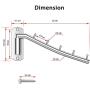 Newdora [2 Pack] Folding Wall Mounted Clothes Hanger Rack Clothes Hook Stainless Steel with Swing Arm Holder Clothing Hanging System Closet Storage Organizer Heavy Duty Drying Rack Wall Mount Hanger