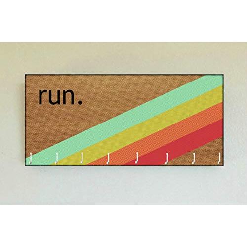 Race Medal Holder/Running Medal Hanger RUN.- Wood Wall Mounted Medal Organizer. CUSTOMIZATION Available