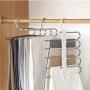 HJYPYJ Magic Hanger,Multifunction Adjustable Magical Hangers,Stainless Steel + Pp + PVC Multi-Layer Storage Trouser Hangers,Space-Saving Organizer Hangers,2Pcs 4Pcs Durable/Gray / 4 pcs