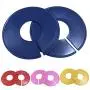 AKYUHER72 10Pcs Multicolor Clothing Rack Size Dividers Blank Round Hangers Dividers Hangers Label Clothes Organize Clothing Rack Marking Tool(Blue)