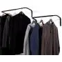 Wall Mounted Adjustable Durable Steel Clothes Rack Set of 2 Drying and Hanging Closet Bar Rail Organizer (Black) Wall Mounted Adjustable Durable Steel Clothes Rack Set of 2 Drying and Hanging Closet Bar Rail Organizer (Black)