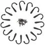 15 Pcs Black Wall Mounted Coat Hooks, Hanger Hook with 30 Pieces Screws for Hanging Hat, Towel, Key, Robe, Coats, Scarf, Bag, Cap, Coffee Cup, Mugs 15 Pcs Black Wall Mounted Coat Hooks, Hanger Hook with 30 Pieces Screws for Hanging Hat, Towel, Key, Robe, Coats, Scarf, Bag, Cap, Coffee Cup, Mugs