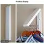 PartLove Wall Mounted Folding Clothes Hanger New Aluminum Home Clothes Storage Save Space Sturdy and Not Falling Off Great for Laundry Room Bedroom Cabinet