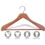 The Great American Hanger Company Deluxe Cedar Suit Hanger, Boxes of 6, 2 Inch Wide Hangers with Solid Wood Pant Bar