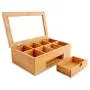 Ecbanli Bamboo Tea Boxes with Small Drawer, Taller Size Tea Bag Storage Organizer, Free Tea Squeezer Included Ecbanli Bamboo Tea Boxes with Small Drawer, Taller Size Tea Bag Storage Organizer, Free Tea Squeezer Included