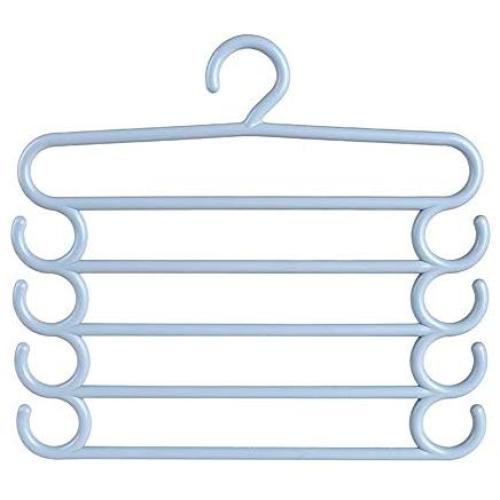 Clothes Hanger 10 Pieces Of Plastic Hangers Creative Home Multi-layer Storage Pants Rack Color Multi-function Five-layer Towel Hanging Clothes Hanging Pants Hangers ( Color : E , Size : 38x24x7x5cm )