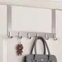 Over The Door Hook, FLE SUS304 Stainless Steel Heavy-Duty Hanger Rack for Coat, Towel, Bag, Robe - 6 Hooks Over The Door Hook, FLE SUS304 Stainless Steel Heavy-Duty Hanger Rack for Coat, Towel, Bag, Robe - 6 Hooks